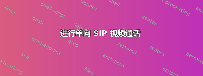 进行单向 SIP 视频通话