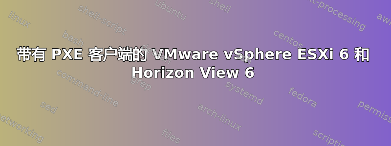 带有 PXE 客户端的 VMware vSphere ESXi 6 和 Horizo​​n View 6