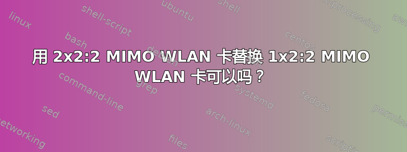 用 2x2:2 MIMO WLAN 卡替换 1x2:2 MIMO WLAN 卡可以吗？