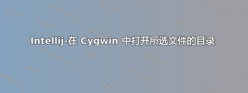 Intellij-在 Cygwin 中打开所选文件的目录