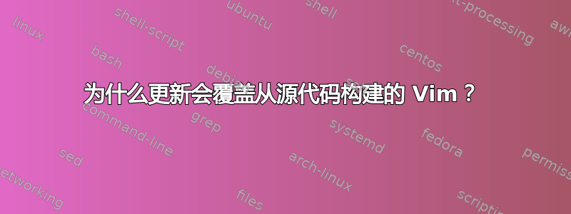 为什么更新会覆盖从源代码构建的 Vim？