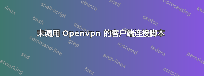 未调用 Openvpn 的客户端连接脚本