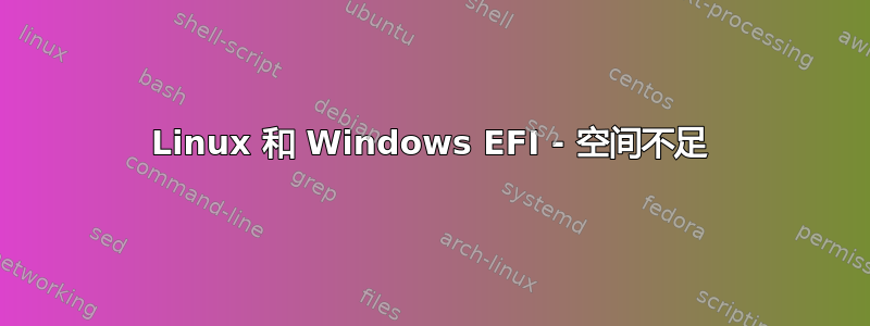 Linux 和 Windows EFI - 空间不足