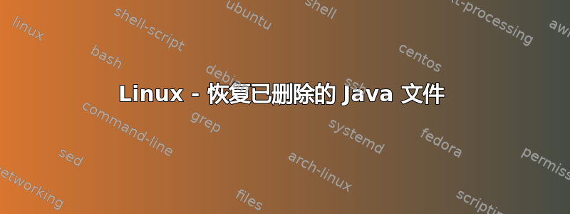 Linux - 恢复已删除的 Java 文件