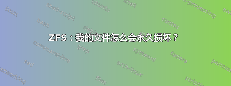 ZFS：我的文件怎么会永久损坏？