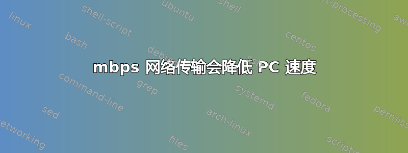 100 mbps 网络传输会降低 PC 速度