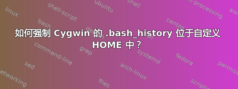 如何强制 Cygwin 的 .bash_history 位于自定义 HOME 中？