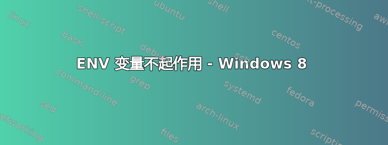 ENV 变量不起作用 - Windows 8