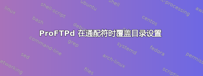 ProFTPd 在通配符时覆盖目录设置