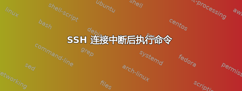 SSH 连接中断后执行命令