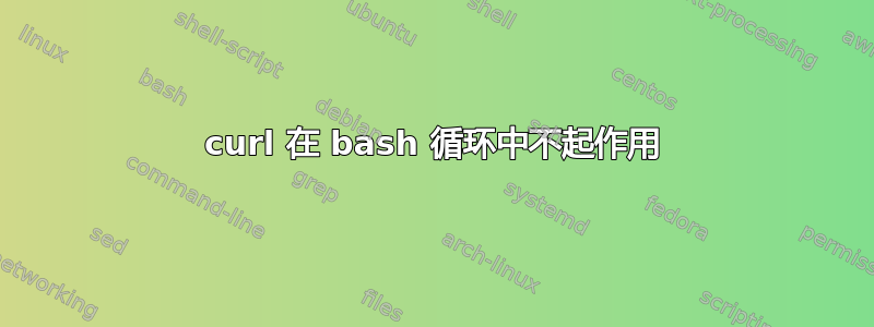 curl 在 bash 循环中不起作用