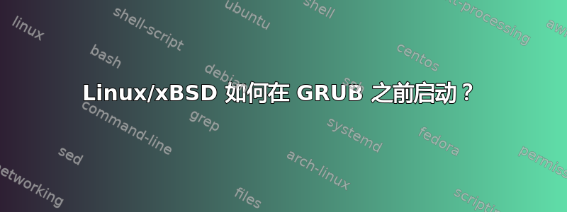 Linux/xBSD 如何在 GRUB 之前启动？