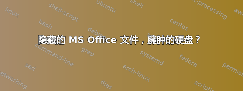 隐藏的 MS Office 文件，臃肿的硬盘？