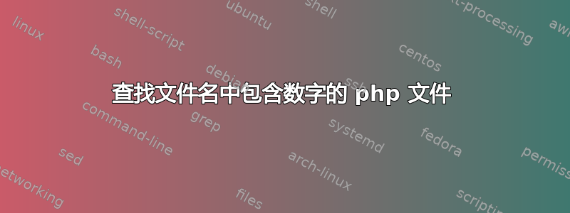 查找文件名中包含数字的 php 文件