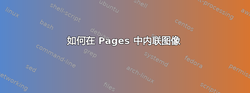 如何在 Pages 中内联图像