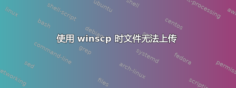 使用 winscp 时文件无法上传