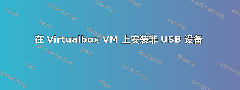 在 Virtualbox VM 上安装非 USB 设备