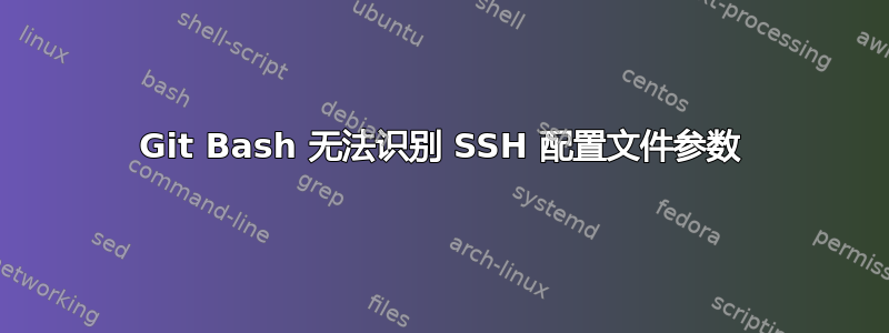 Git Bash 无法识别 SSH 配置文件参数