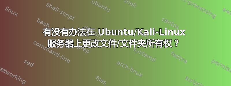 有没有办法在 Ubuntu/Kali-Linux 服务器上更改文件/文件夹所有权？