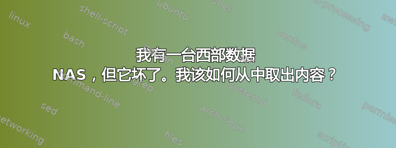 我有一台西部数据 NAS，但它坏了。我该如何从中取出内容？