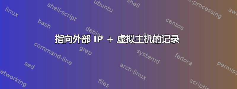 指向外部 IP + 虚拟主机的记录