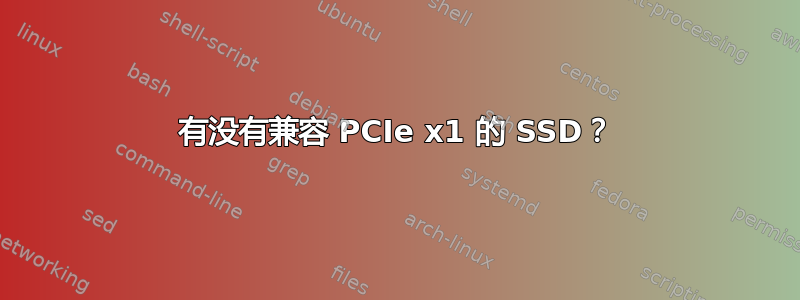 有没有兼容 PCIe x1 的 SSD？