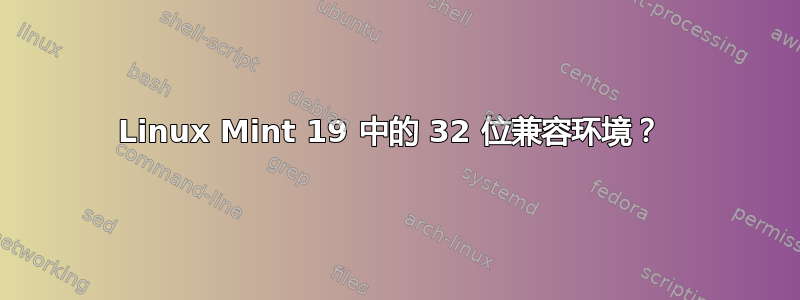 Linux Mint 19 中的 32 位兼容环境？ 