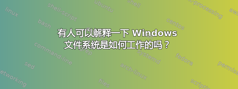 有人可以解释一下 Windows 文件系统是如何工作的吗？