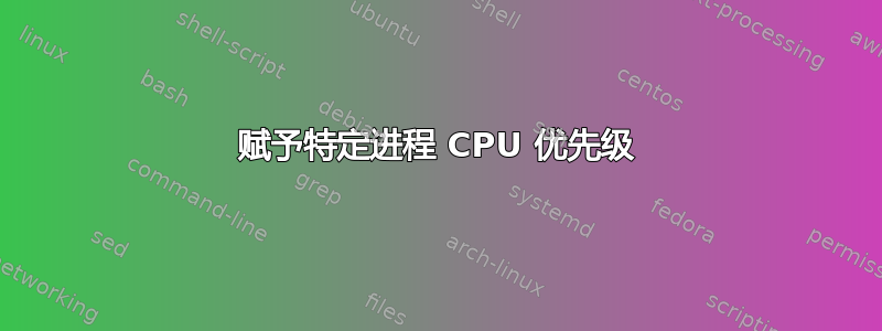 赋予特定进程 CPU 优先级