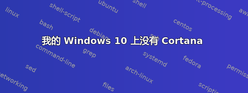 我的 Windows 10 上没有 Cortana