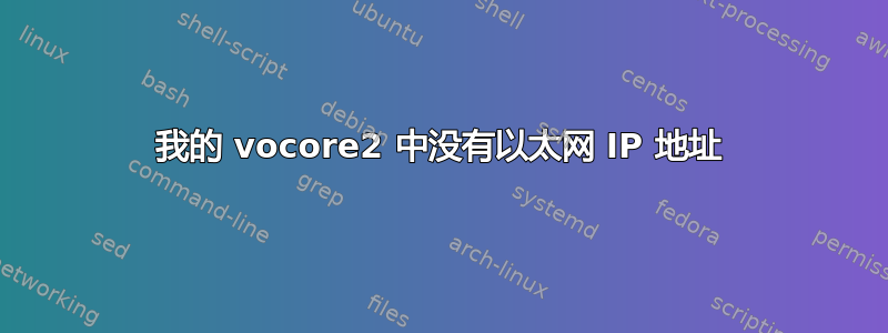 我的 vocore2 中没有以太网 IP 地址