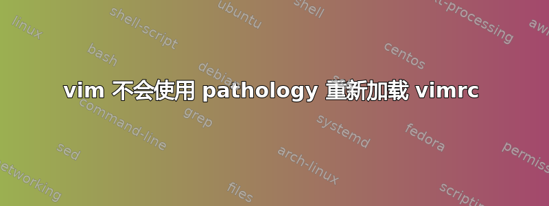 vim 不会使用 pathology 重新加载 vimrc