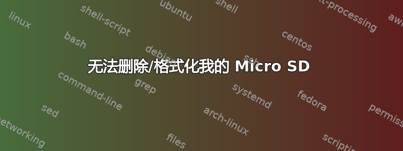 无法删除/格式化我的 Micro SD