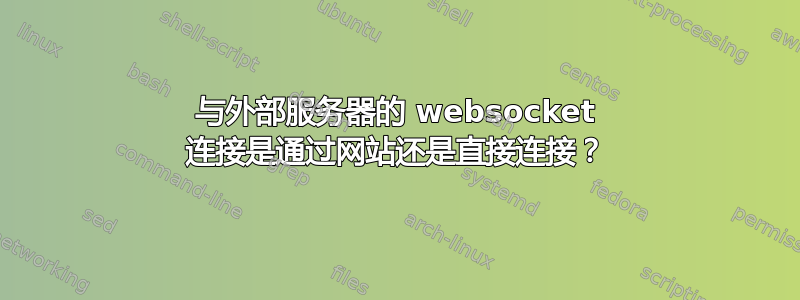 与外部服务器的 websocket 连接是通过网站还是直接连接？