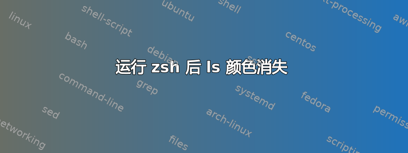 运行 zsh 后 ls 颜色消失