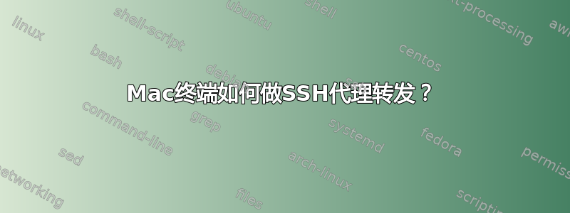 Mac终端如何做SSH代理转发？