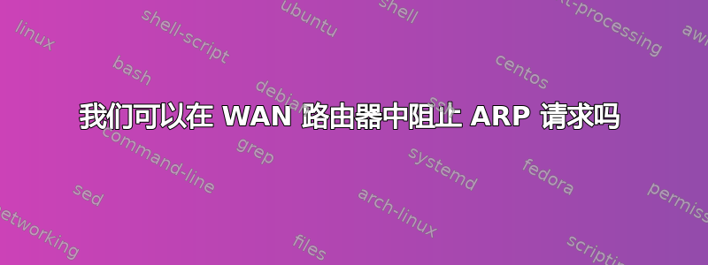 我们可以在 WAN 路由器中阻止 ARP 请求吗