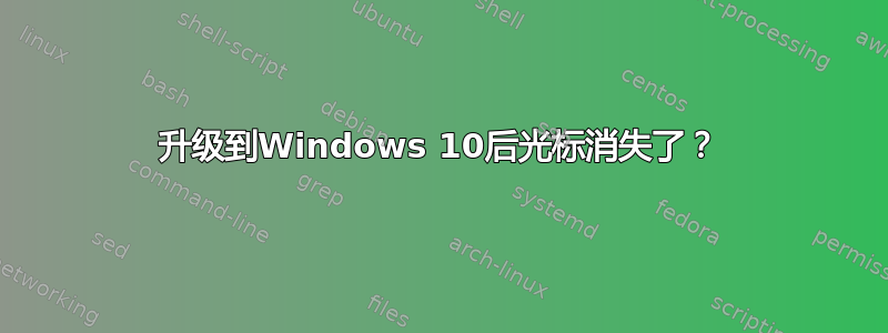 升级到Windows 10后光标消失了？