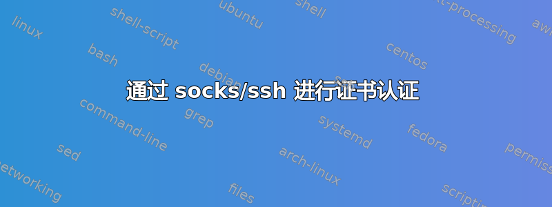 通过 socks/ssh 进行证书认证