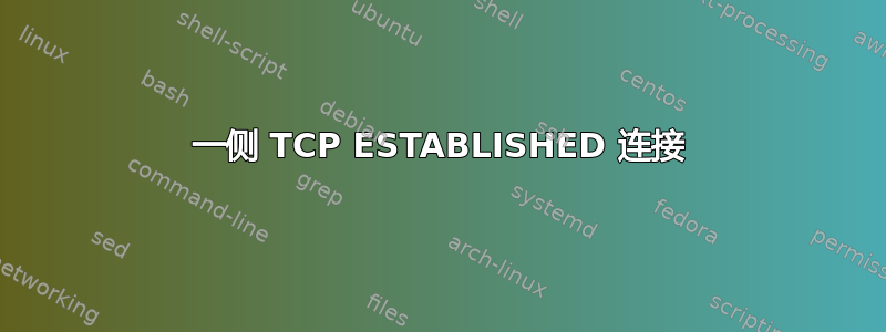 一侧 TCP ESTABLISHED 连接