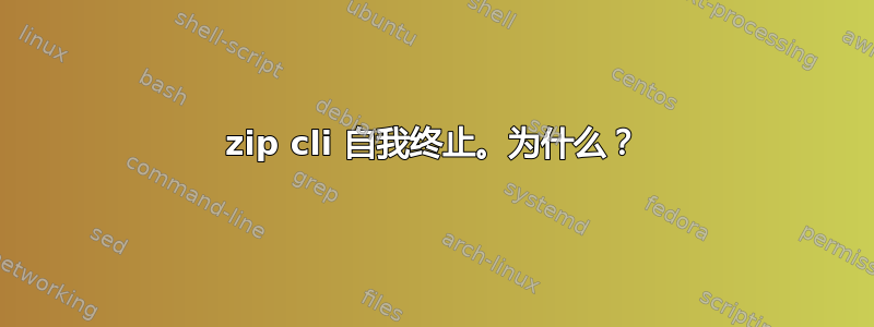 7zip cli 自我终止。为什么？