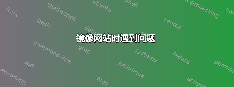 镜像网站时遇到问题