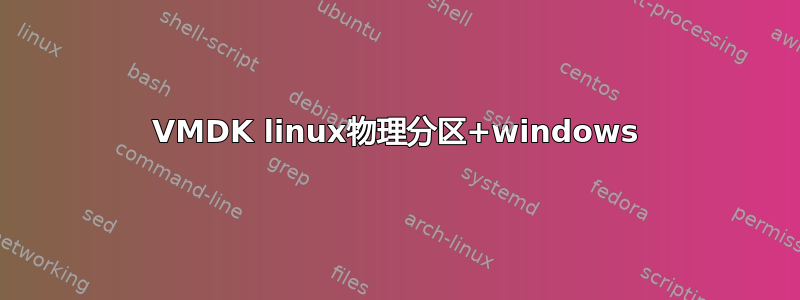 VMDK linux物理分区+windows