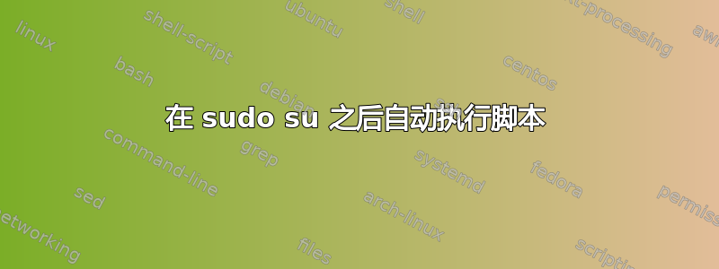 在 sudo su 之后自动执行脚本