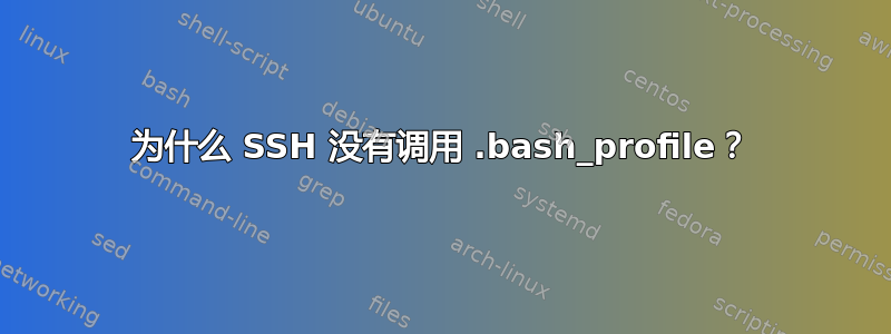 为什么 SSH 没有调用 .bash_profile？