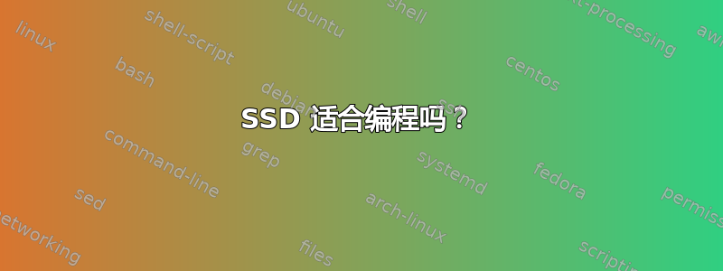 SSD 适合编程吗？