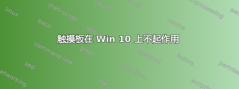 触摸板在 Win 10 上不起作用