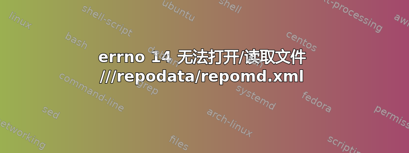 errno 14 无法打开/读取文件 ///repodata/repomd.xml