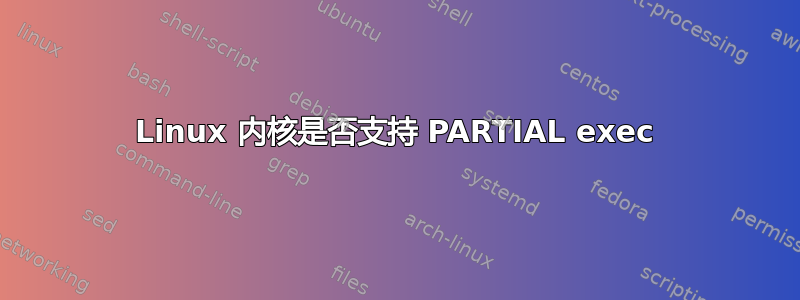 Linux 内核是否支持 PARTIAL exec