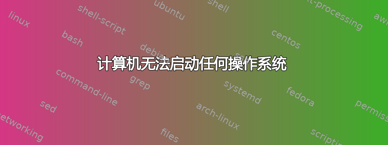 计算机无法启动任何操作系统